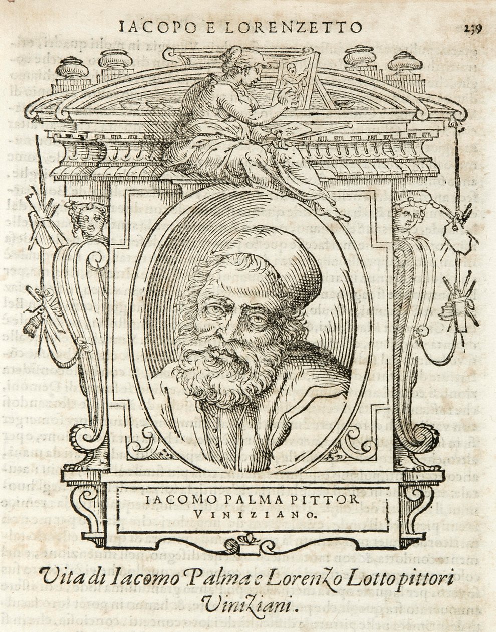Milán, Biblioteca Braidense, Vite de piv excellent, Giorgio Vasari 1568, Jacopo Palma od Giorgio Vasari