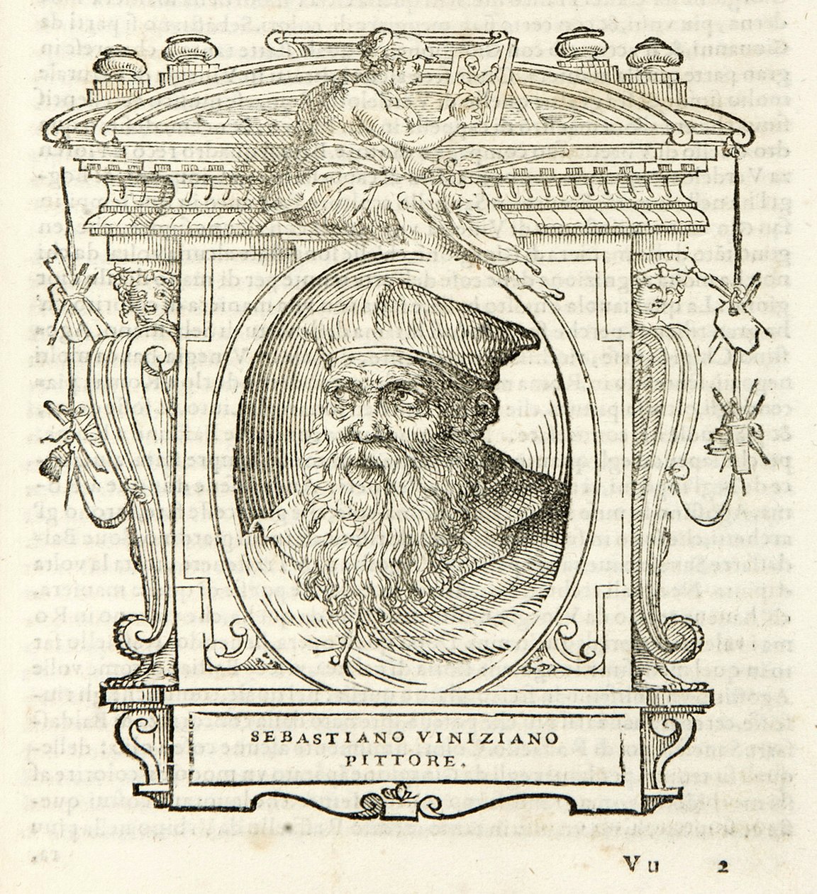 Milán, Biblioteca Braidense, Vite de piv excellent, Giorgio Vasari 1568, Sebastian Viniziano od Giorgio Vasari