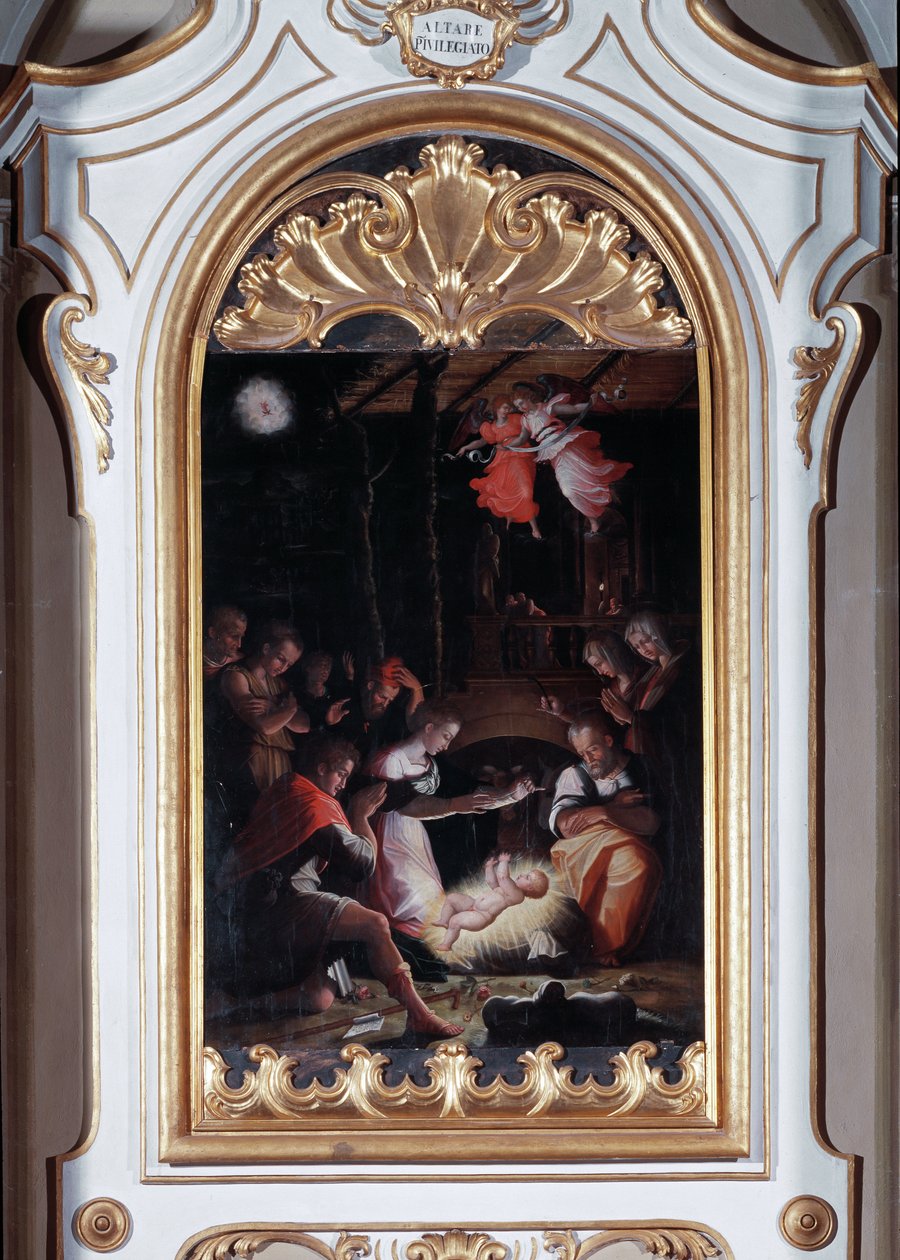 Narození Páně (olej na plátně od Giorgio Vasari