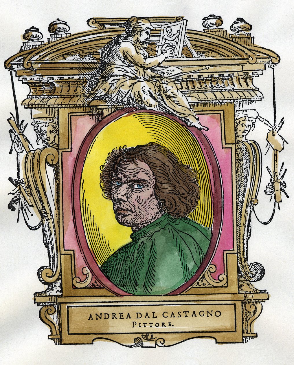 Portrét malíře Andrey Del Castagno (asi 1410 - 1457). Sbírka biografií malířů a sochařů od Giorgia Vasariho. od Giorgio Vasari