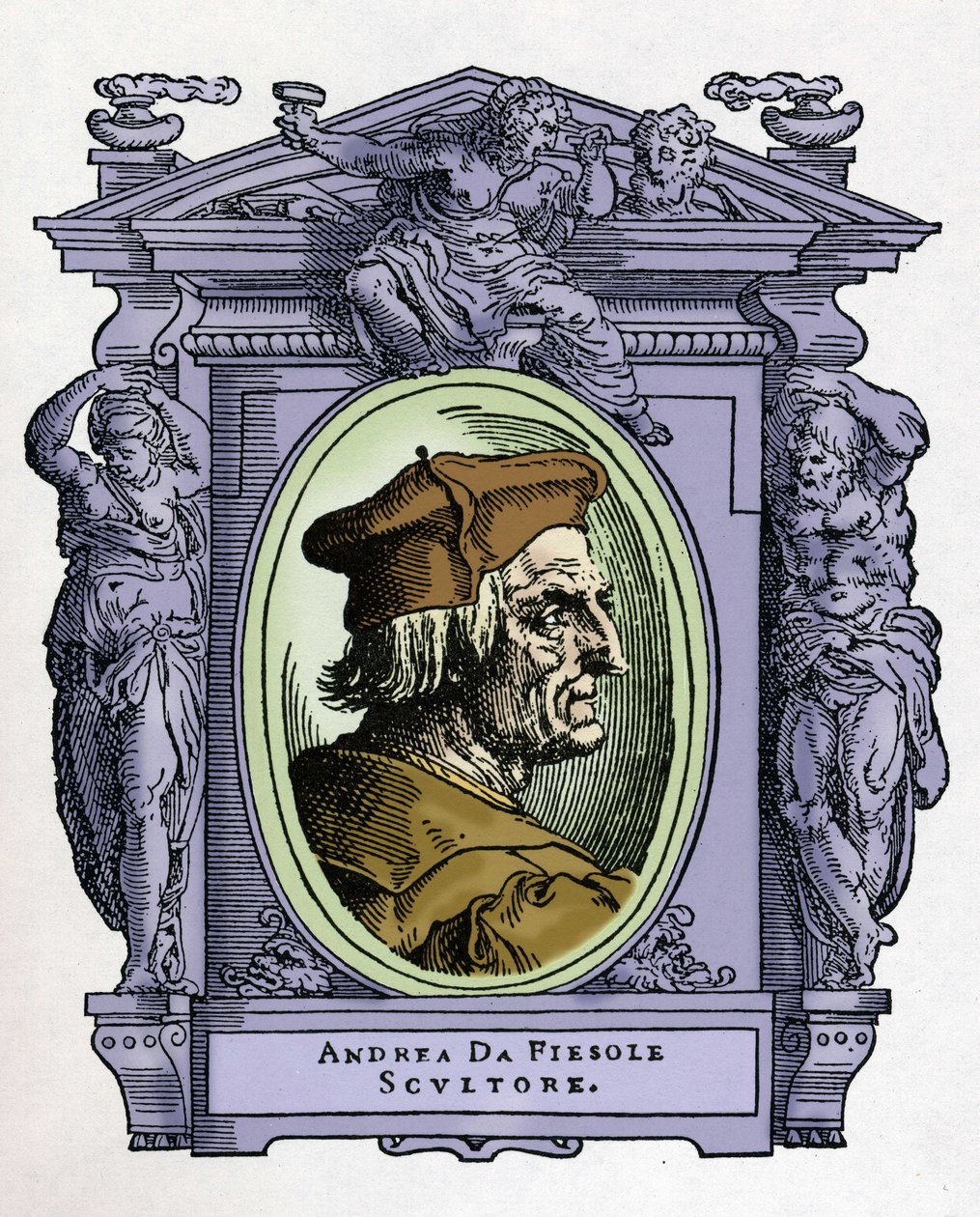 Portrét ANDREA DA FIESOLE (Andrea Ferrucci od Giorgio Vasari