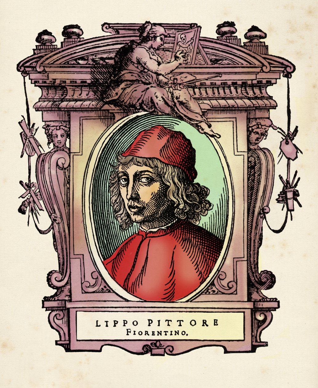 Portrét Lippa di Benivieni (13.-14. století) Rytina z „Životů“ od Giorgia Vasariho (1511-1574) 1568 od Giorgio Vasari