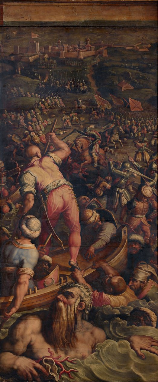 Porážka Turků v Piombinu, 1563-1565 od Giorgio Vasari