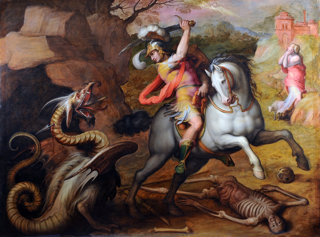 Svatý Jiří a drak, c. 1560 od Giorgio Vasari
