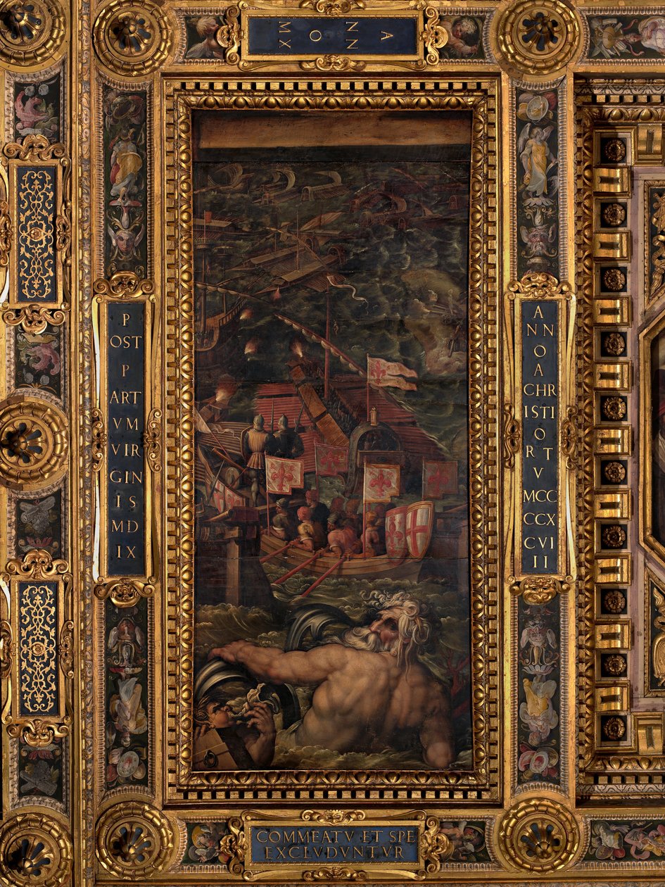 Námořní bitva mezi Florentinci a Pisany od Giorgio Vasari