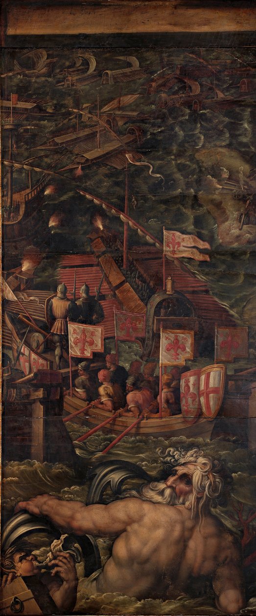 Námořní bitva mezi Florenťany a Pisany, 1563-1565 od Giorgio Vasari