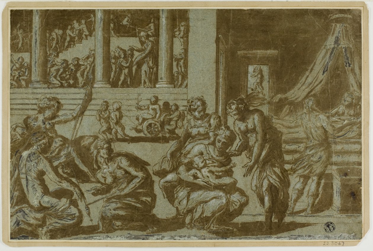 Studie k alegorii zrození od Giorgio Vasari