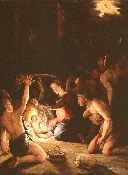 Klanění pastýřů (panel) od Giorgio Vasari