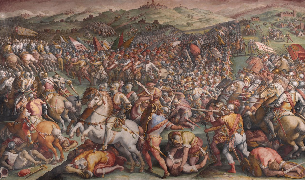 Bitva u Marciano ve Val di Chiana, 1570-1571 od Giorgio Vasari