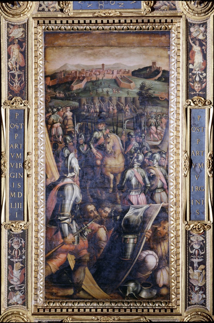 Zajetí Casole ze stropu Salone dei Cinquecento, 1565 (panel) od Giorgio Vasari