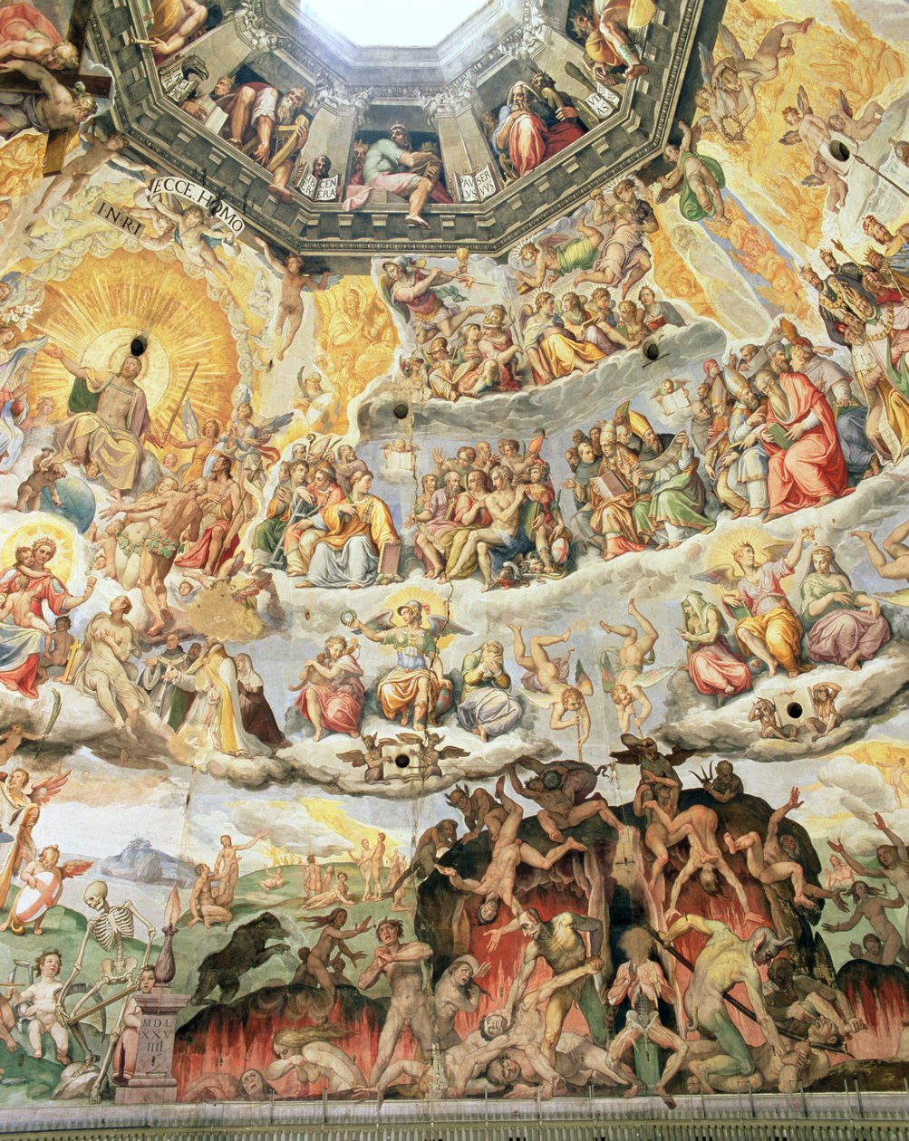 Poslední soud, detail z kopule Duomo, 1572-79 od Giorgio Vasari