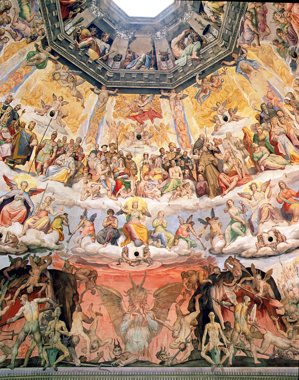Poslední soud, detail z kopule Duomo, 1572-79 od Giorgio Vasari