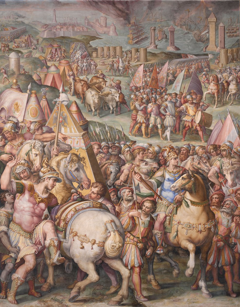 Císař Maxmilián zrušil obléhání Livorna, 1568-1571 od Giorgio Vasari