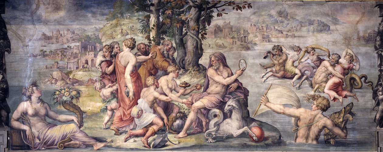 První plody ze Země nabízené Saturnu, 1655-1657 od Giorgio Vasari