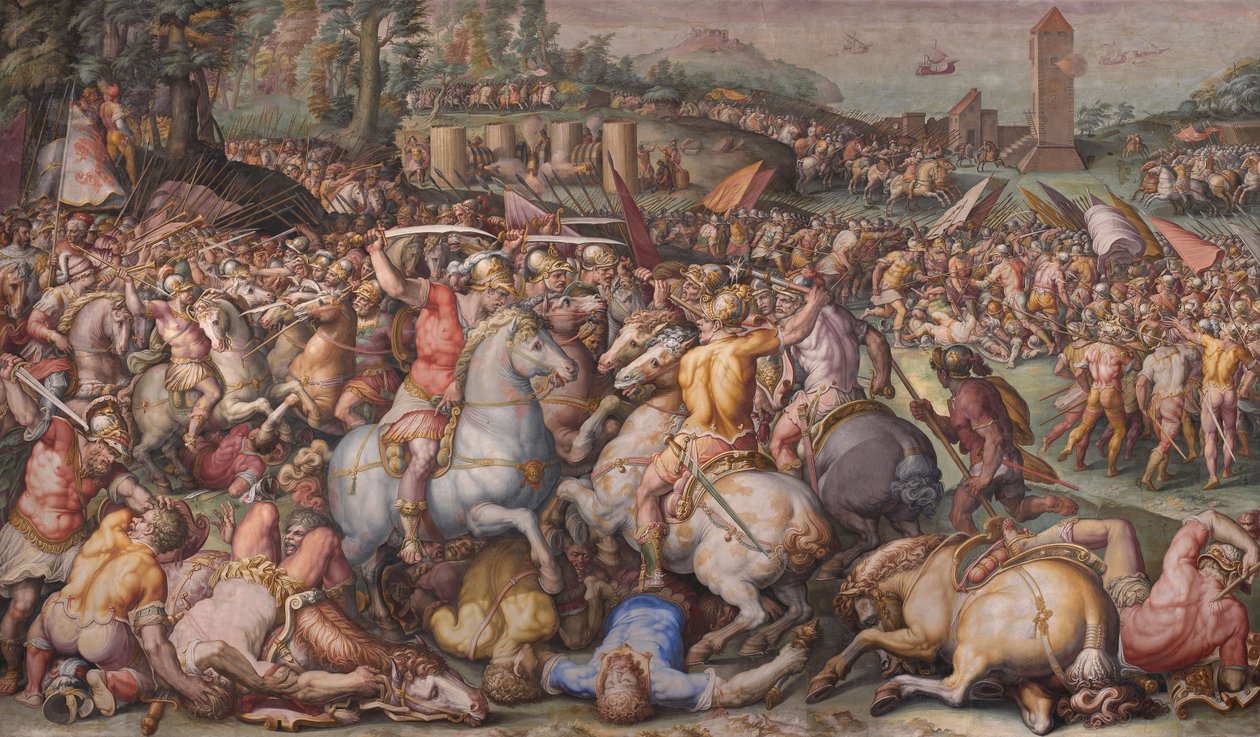 Porážka Pisanů v Torre San Vincenzo, 1568-1571 od Giorgio Vasari