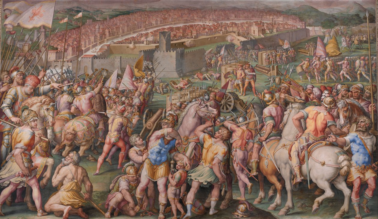 Útok na pevnost Stampace v Pise, 1568-1571 od Giorgio Vasari