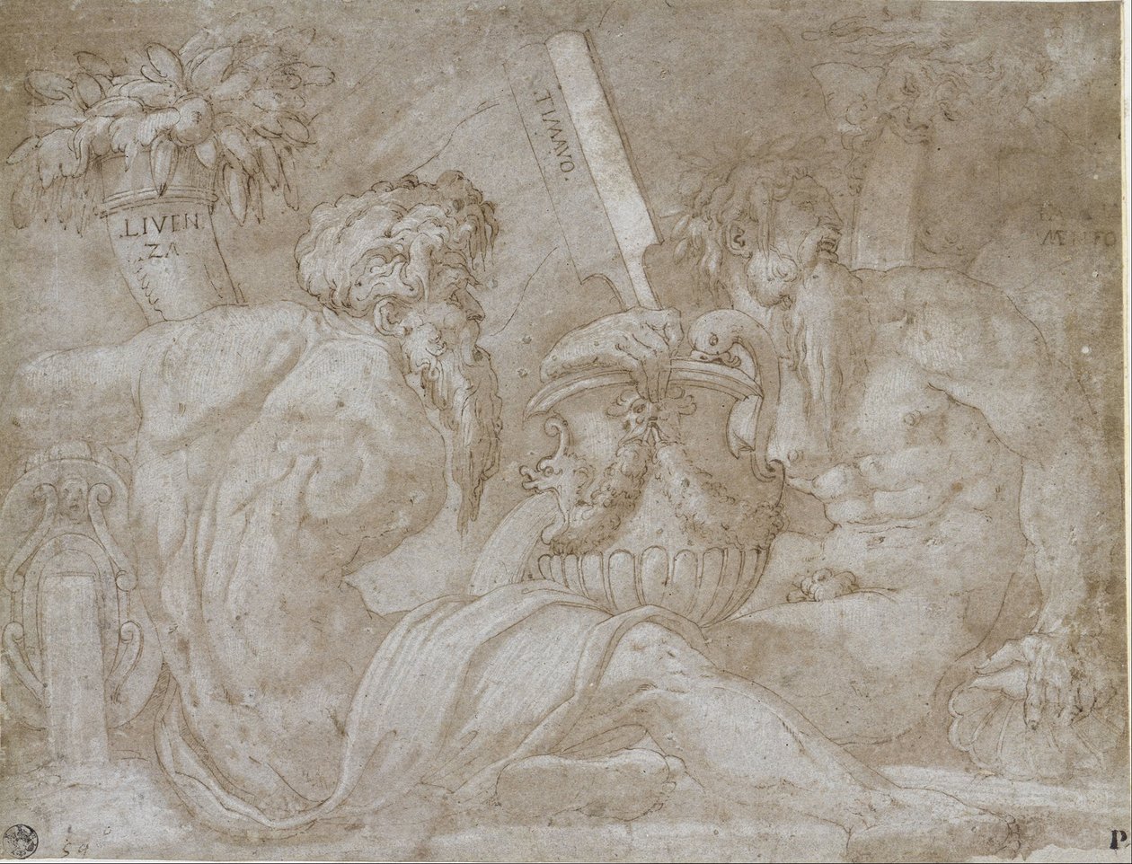 Tři říční bohové od Giorgio Vasari