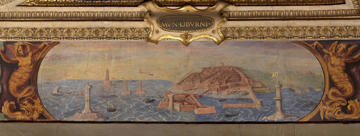 Pohled na Livorno, 1557-1558 od Giorgio Vasari