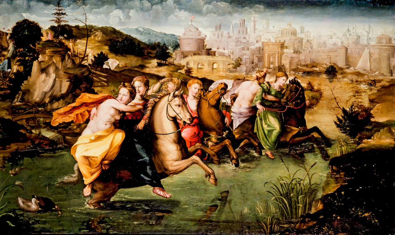 Přechod přes Tiberu (obraz) od Giorgio di (1500 1559) Giovanni
