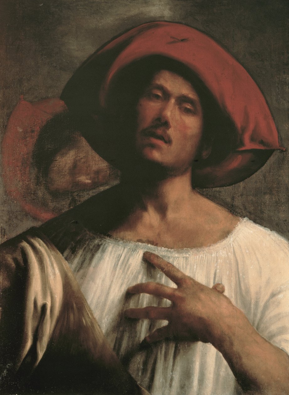 Mladý muž zpívá od Giorgione da Castelfranco