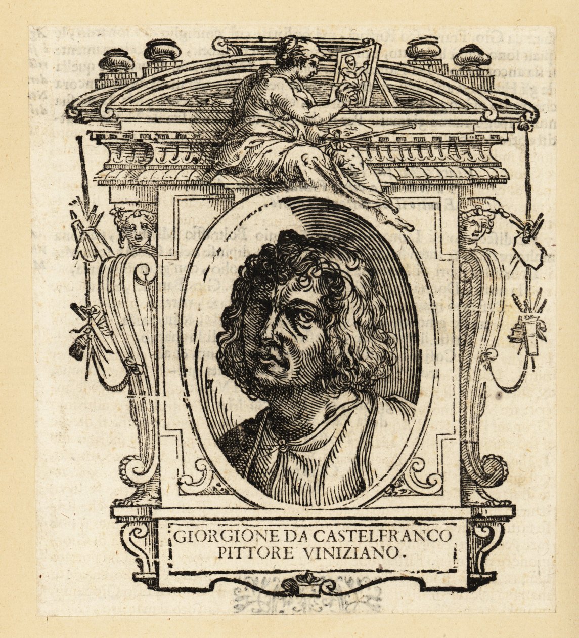 Portrét Giorgioneho, italského malíře benátské školy během vrcholné renesance z Benátek, cca 1477-1510 od after Giorgione