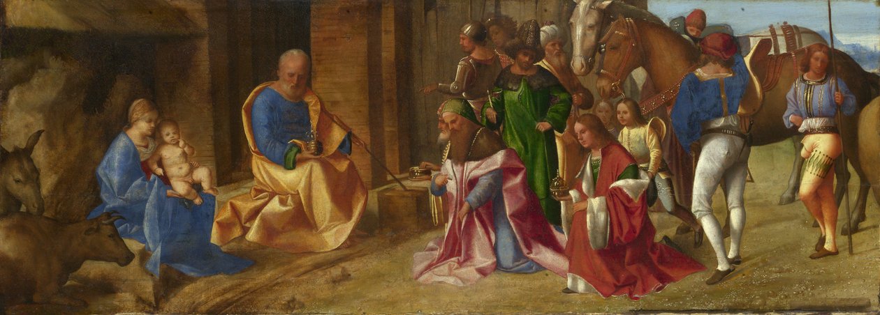 Italsky: Klanění Tří králů Klanění Tří králů od Giorgione