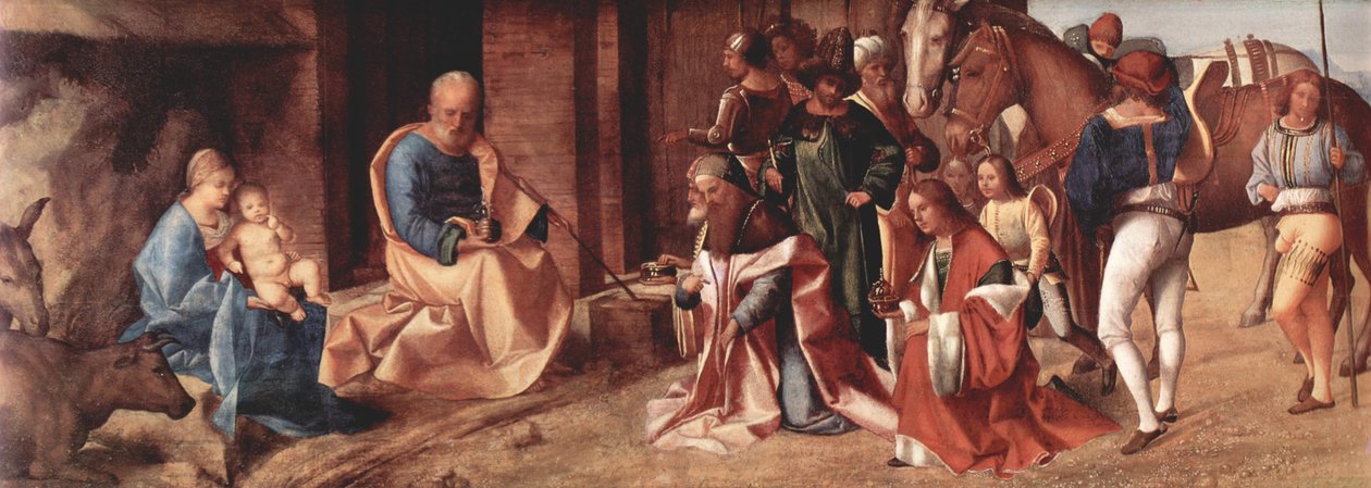 Italsky: Klanění Tří králů Klanění Tří králů od Giorgione