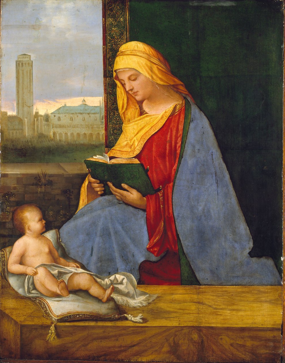 Panna s dítětem s výhledem na Benátky Tallardská madona, počátek 16. století od Giorgione