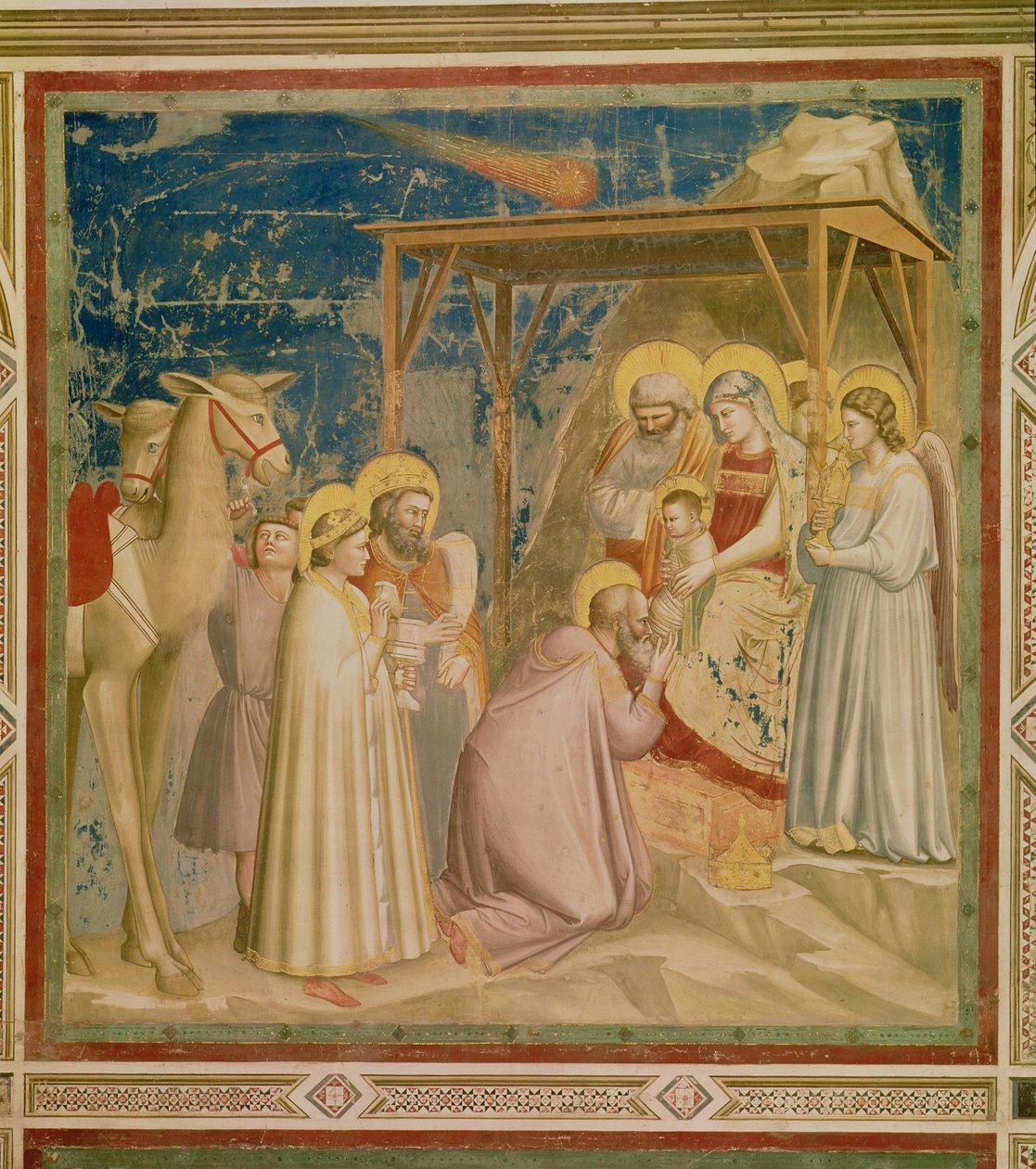 Klanění tří králů, c.1305 (podrobnosti viz 67136) od Giotto di Bondone