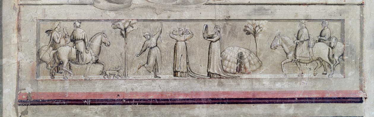 Alegorie spravedlnosti, detail vlysu, c.1305 detail fresky z 102748 od Giotto di Bondone
