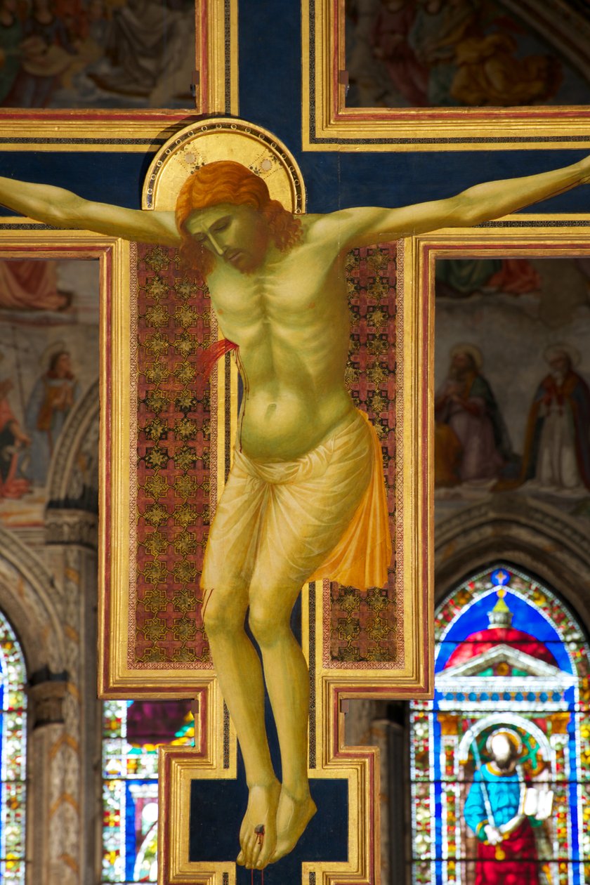 Detail Ukřižování, cca 1288-89 tempera na panelu od Giotto di Bondone