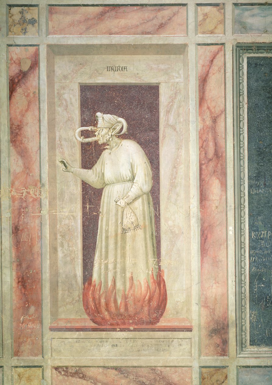 Závist, kolem 1305 od Giotto di Bondone
