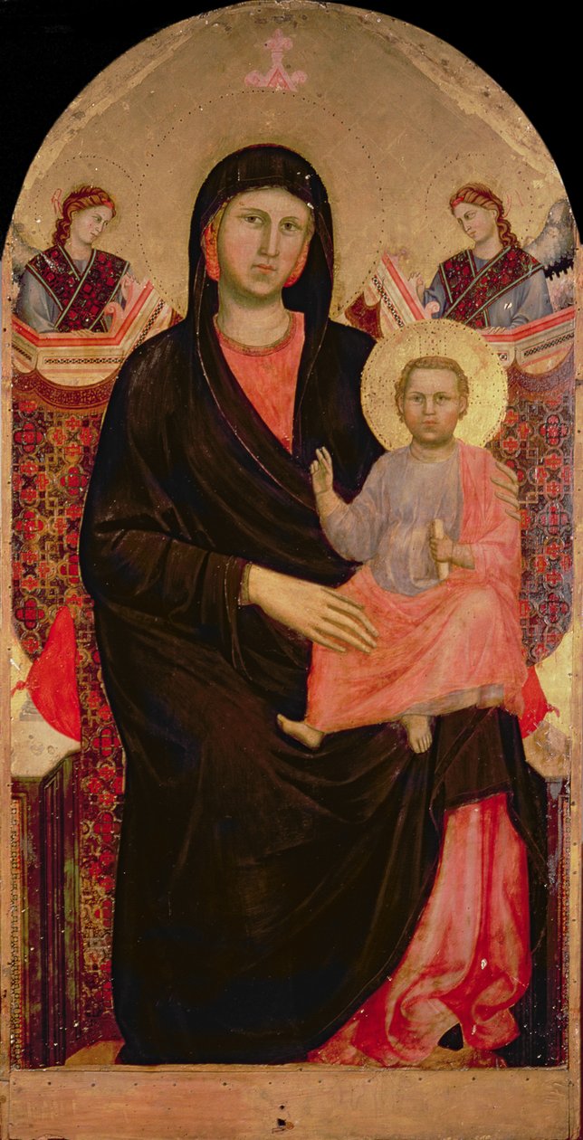 Madonna a dítě na trůnu (oltářní obraz) od Giotto di Bondone