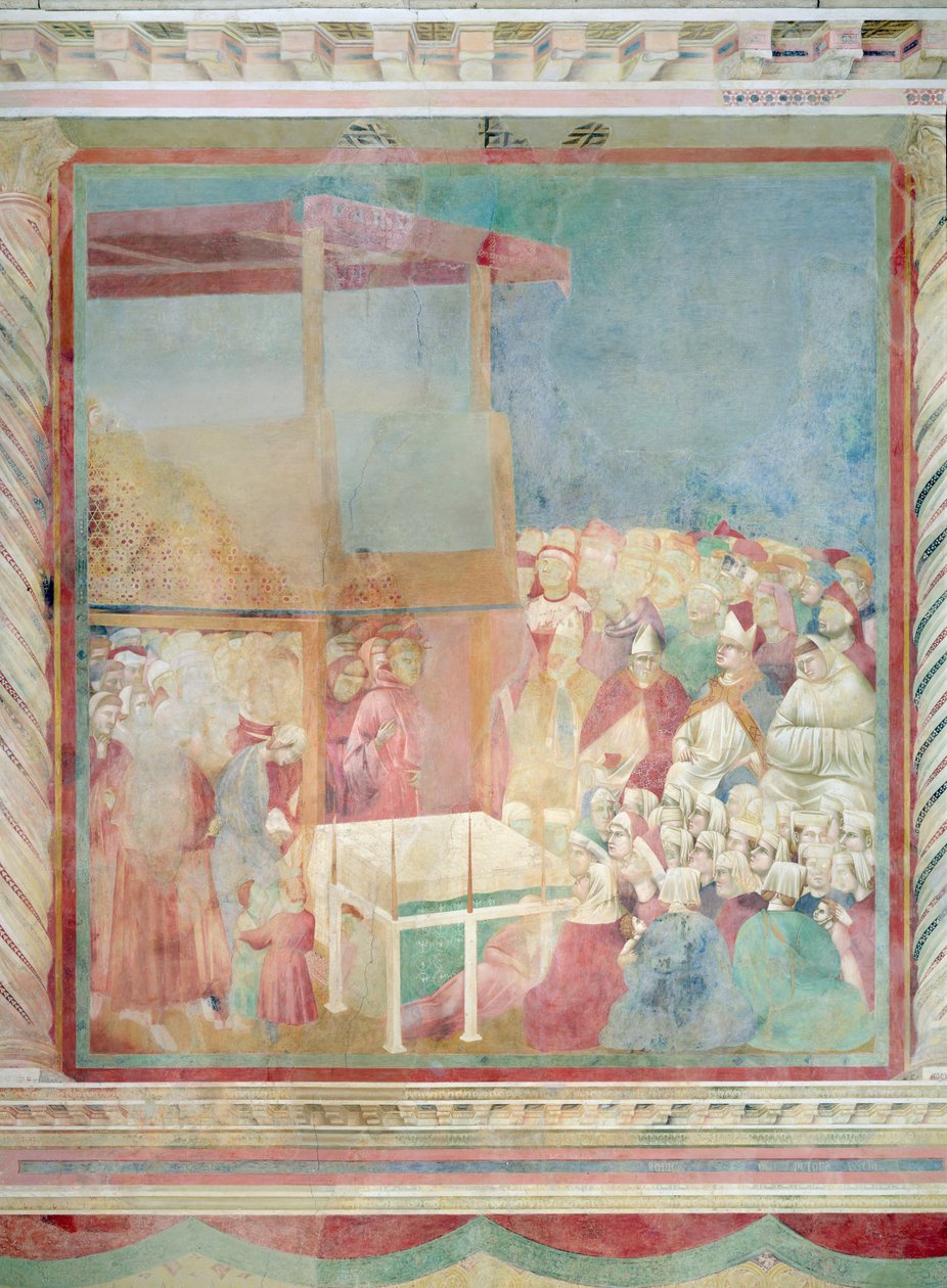 Papež Řehoř IX. svatořečení sv. Františka v letech 1228, 1297-99 od Giotto di Bondone