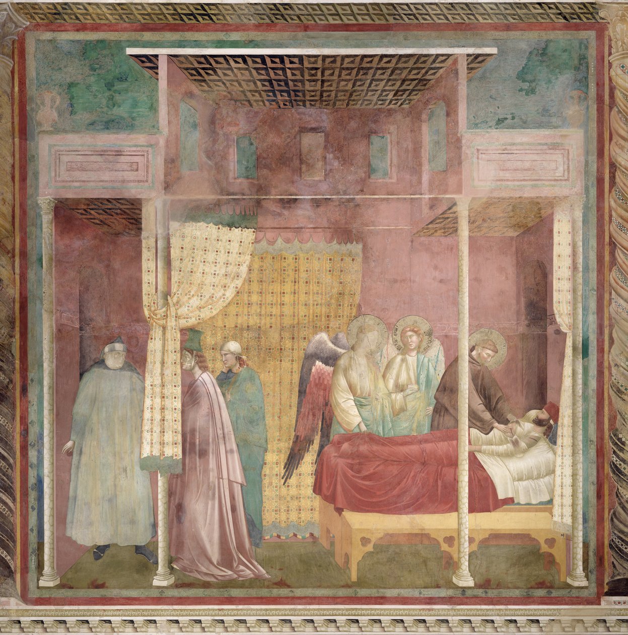 Sv. František léčí zraněného z Leridy, 1297-99 od Giotto di Bondone