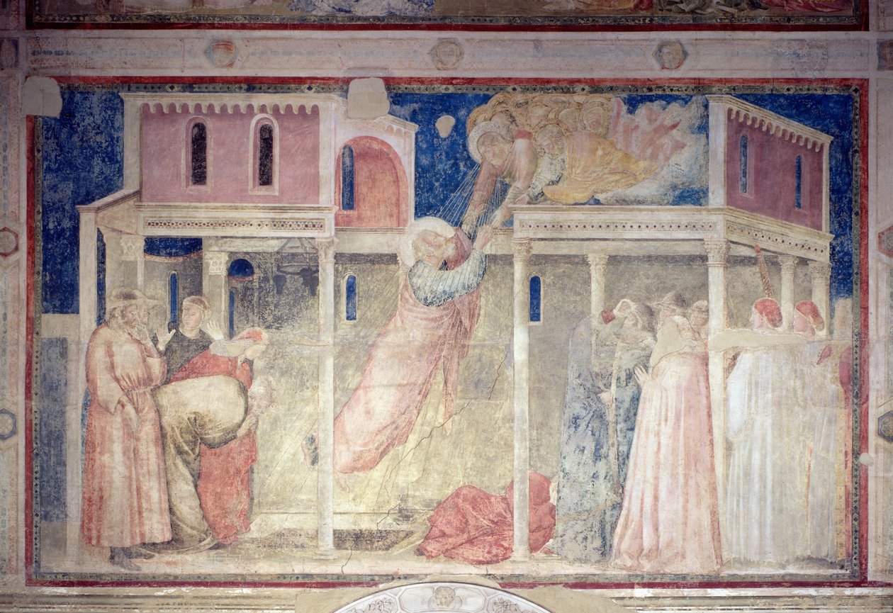 Nanebevstoupení sv. Jana Evangelisty z kaple Peruzzi od Giotto di Bondone