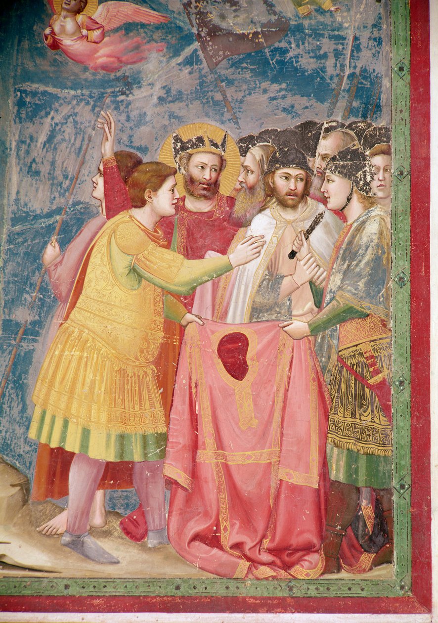 Ukřižování, detail vojáků držících Kristovu tuniku, c.1303-05 od Giotto di Bondone