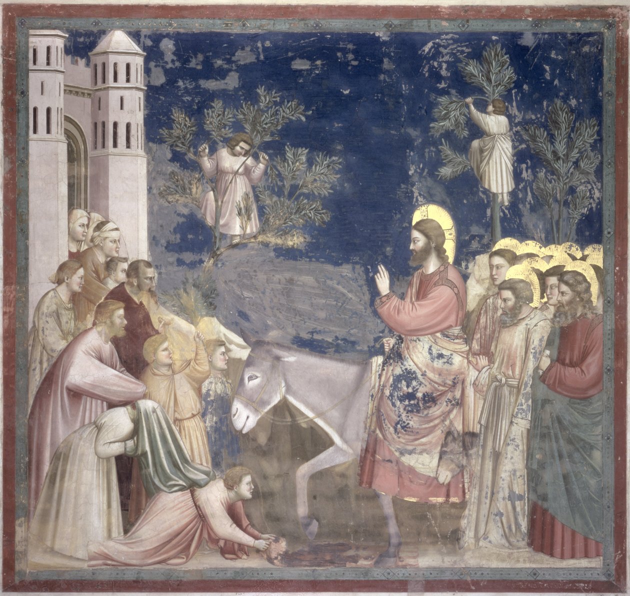 Vjezd do Jeruzaléma, kolem roku 1305 od Giotto di Bondone