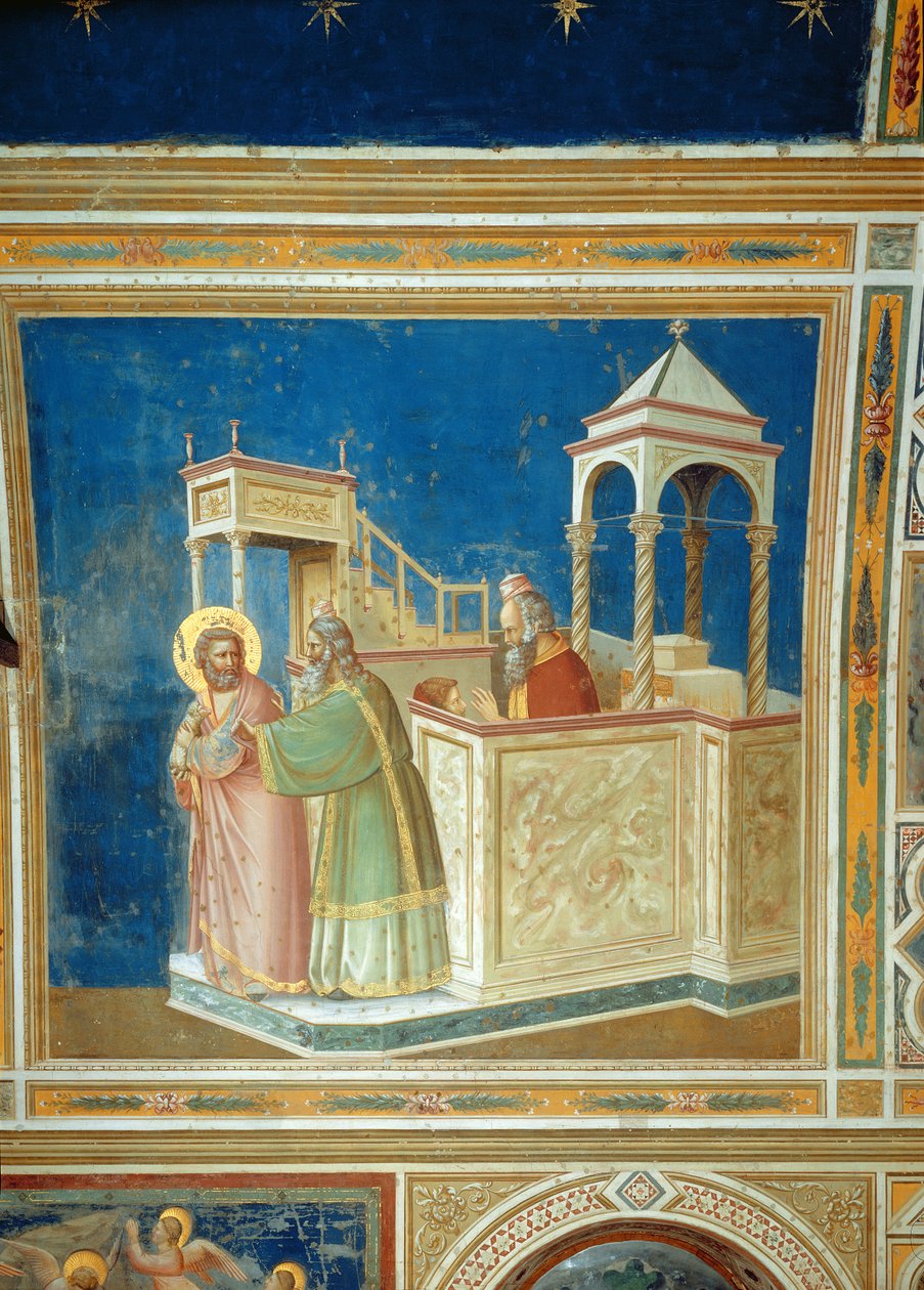 Vyhnání Joachima z chrámu, kolem roku 1305 od Giotto di Bondone