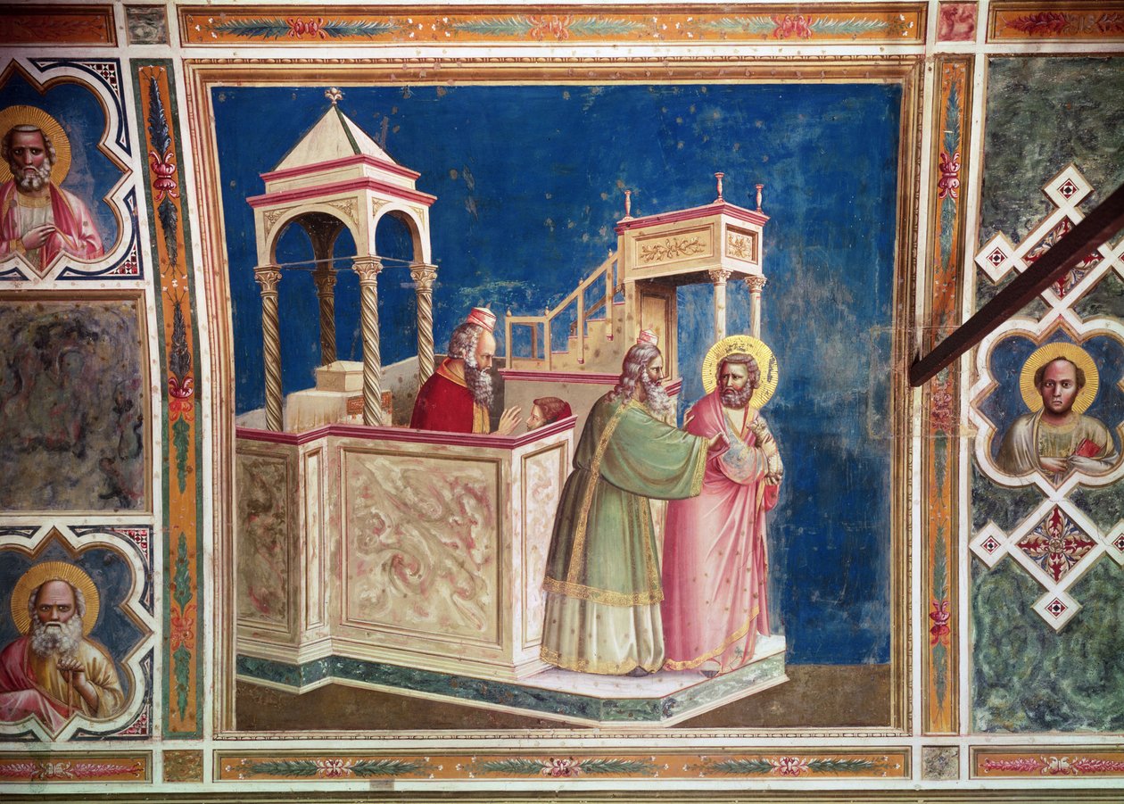 Vyhnání Joachima z chrámu, kolem roku 1305 od Giotto di Bondone