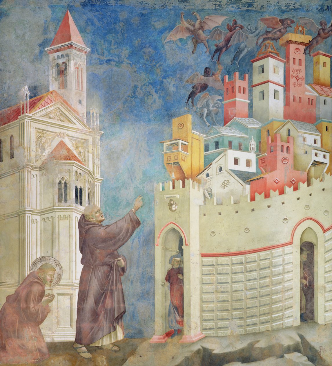 Vyhnání ďáblů z Arezza, 1297-99 od Giotto di Bondone