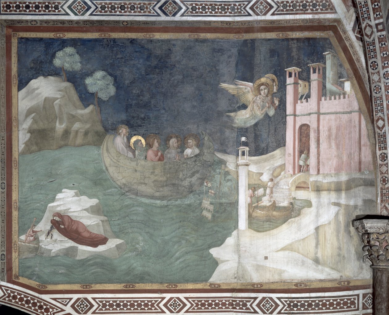 Zázračný příchod Lazara a jeho sester do Marseille, 1320 od Giotto di Bondone