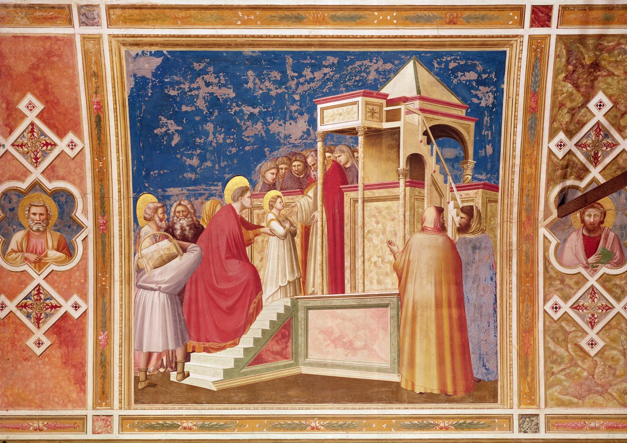 Uvedení Panny Marie do chrámu, c.1305 od Giotto di Bondone