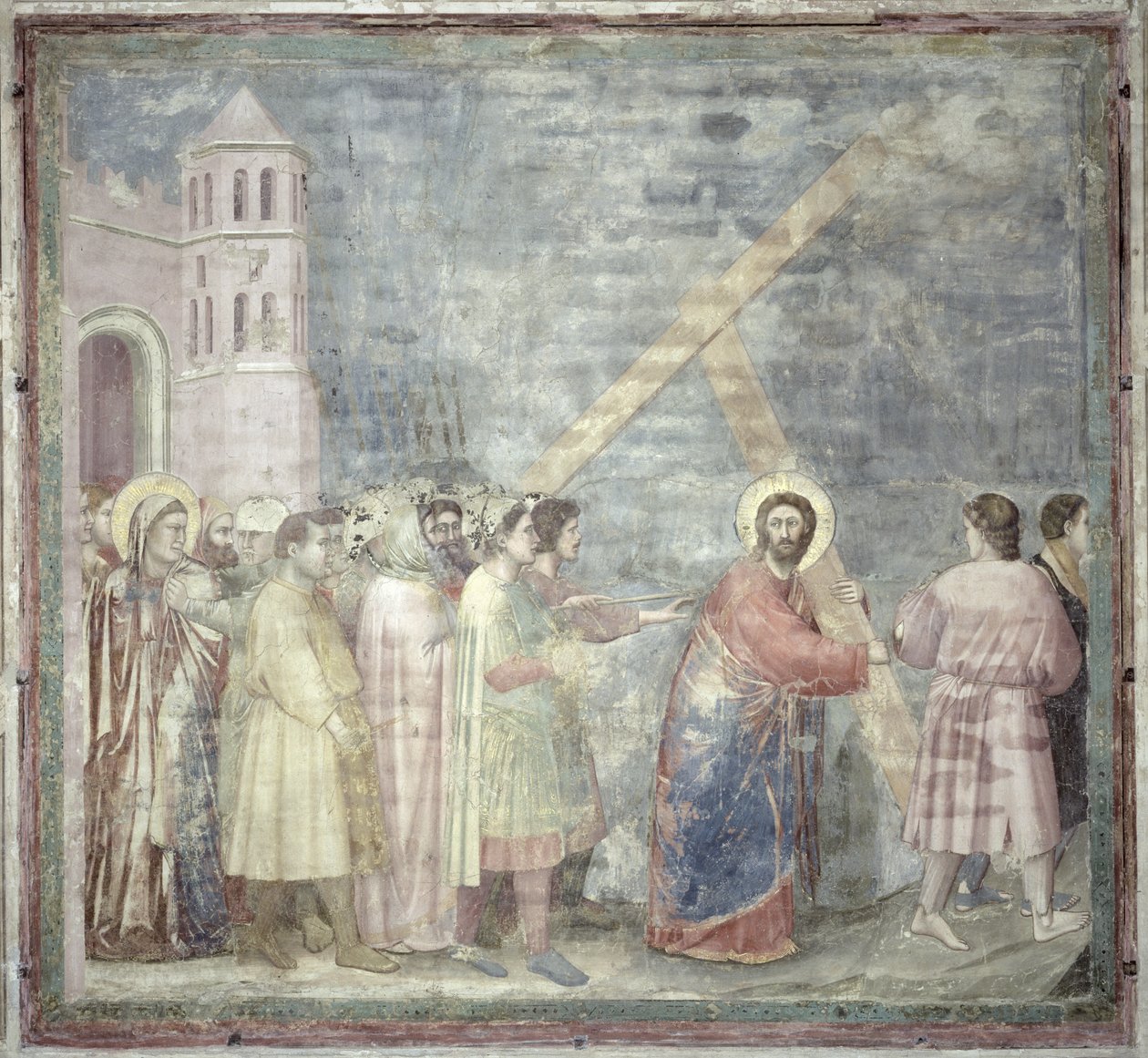 Cesta na Kalvárii, kolem roku 1305 od Giotto di Bondone