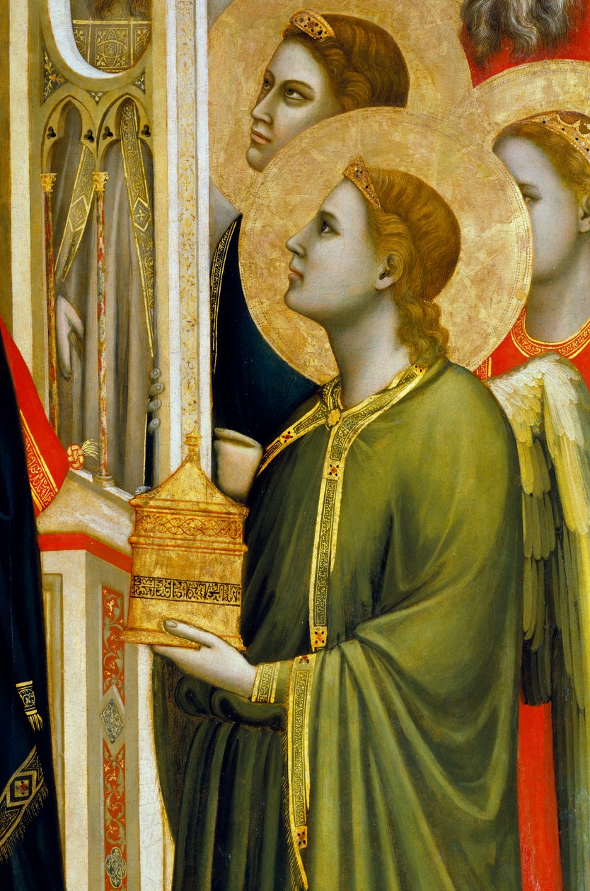 Anděl s obětí, z Madony di Ognissanti, kolem roku 1310 (tempera na desce) od Giotto (c.1266 1337)