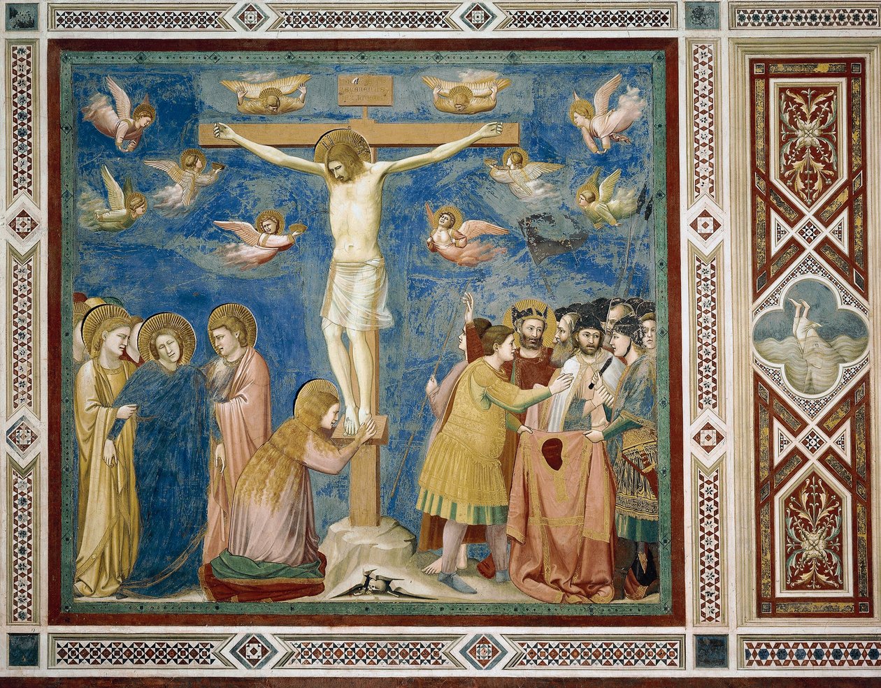 Ukřižování, detail ze života a umučení Krista, od Giotta od Giotto (c.1266 1337)