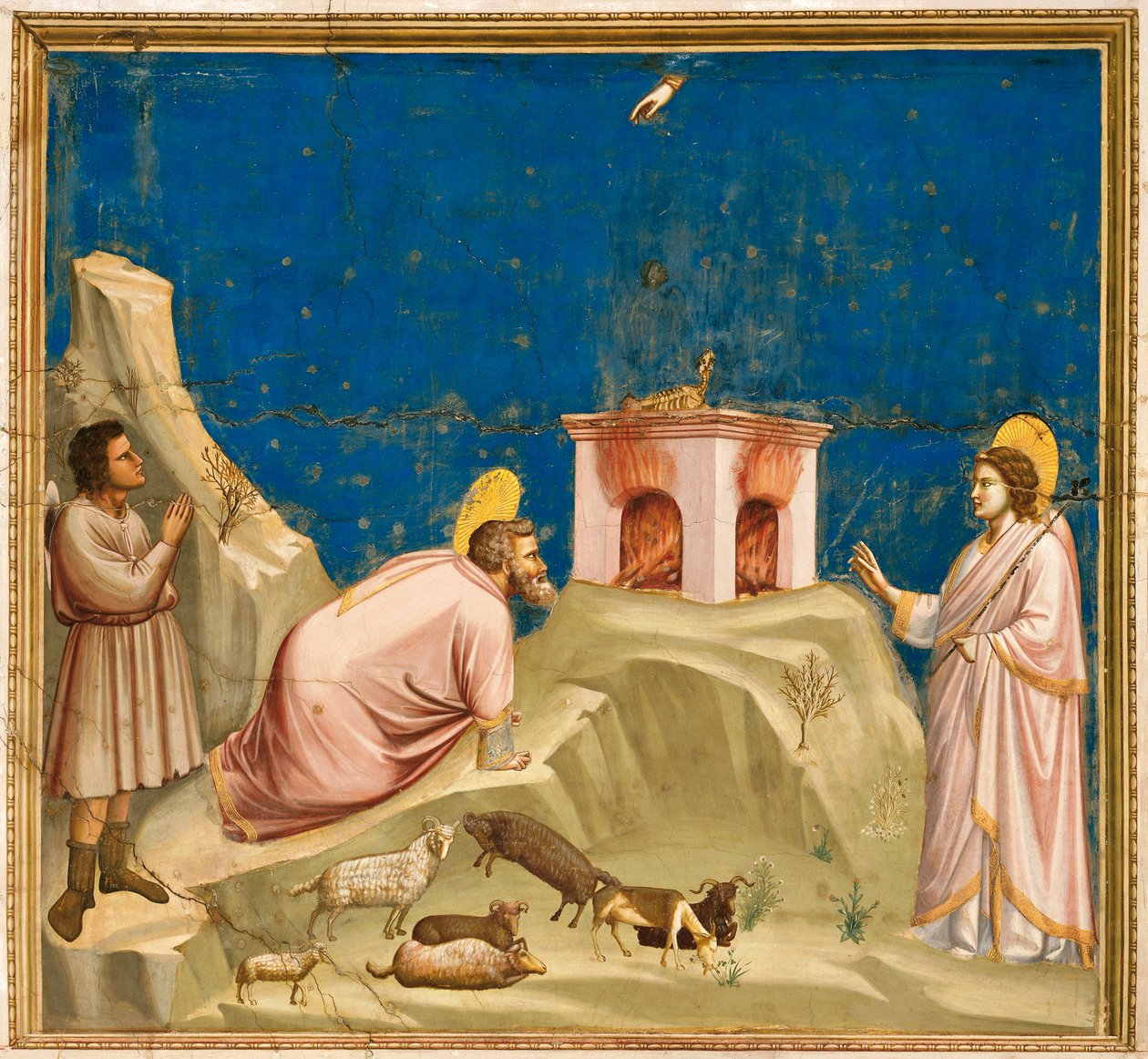 Itálie, Padova, Angel Oznamuje Joachimovi, že se stane otcem od Giotto (c.1266 1337)