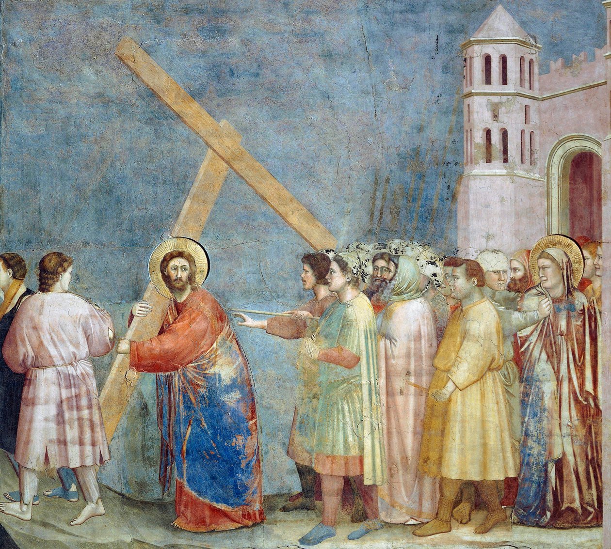 Cesta na Kalvárii, Detail ze života a umučení Krista, Giotto od Giotto (c.1266 1337)