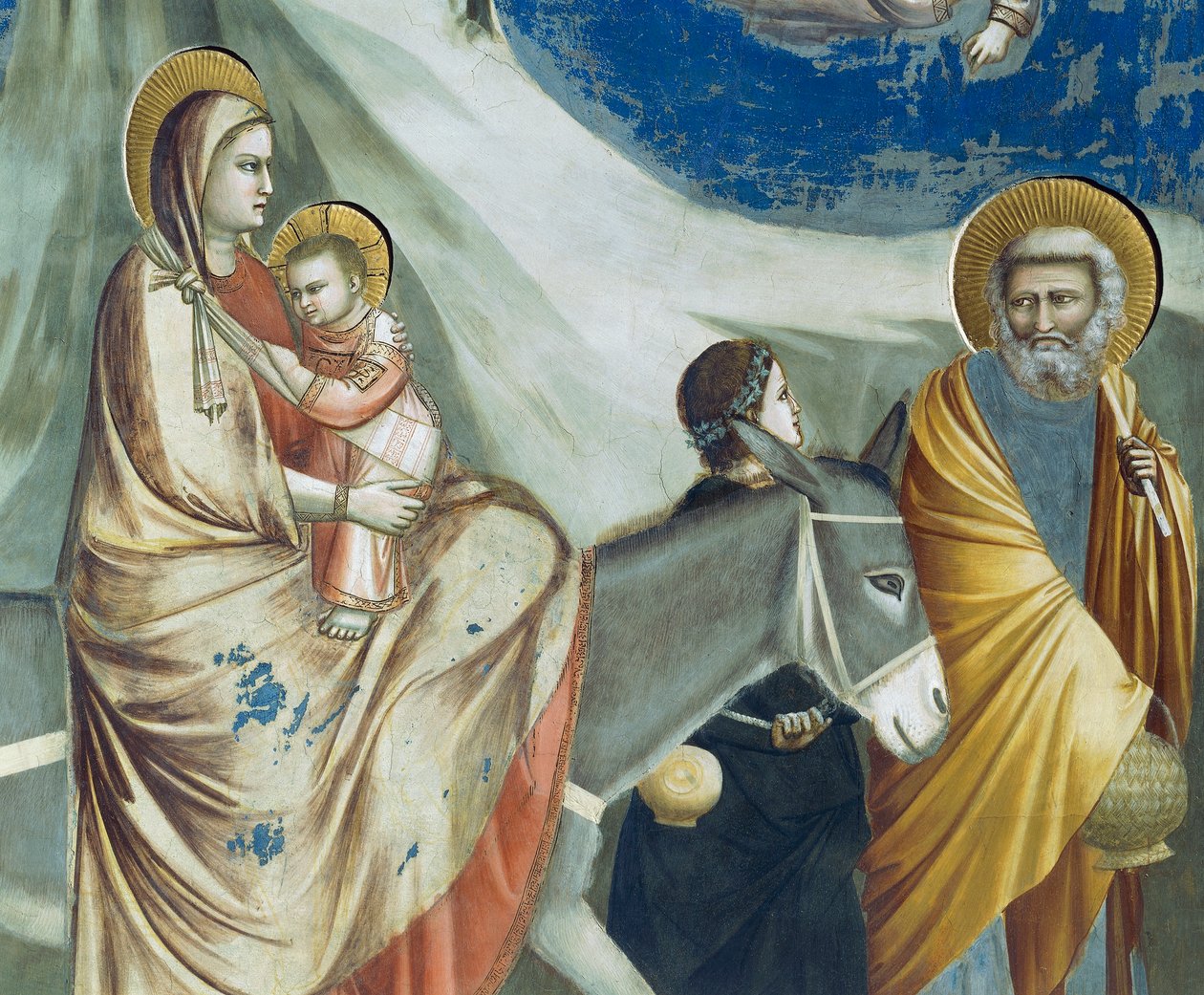 Útěk do Egypta, detail ze života a umučení Krista, Giotto od Giotto (c.1266 1337)