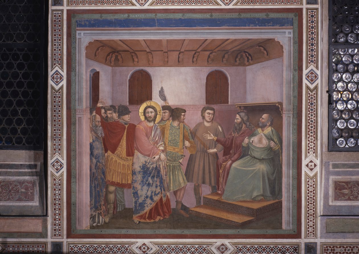 Kristus před Kaifášem (Cristo davanti a Caifa), Giotto od Giotto (c.1266 1337)